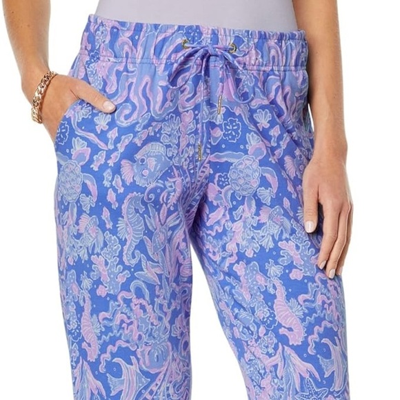 LILLY PULITZER Emora Knit Pants! Blue size Medium - Picture 2 of 7